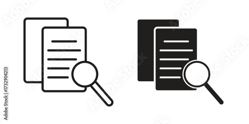 Compliance document icon for web designs. outline and clipart icons set