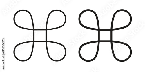 Command icon for web designs. outline and clipart icons set