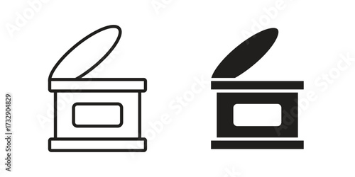 Canned food icon for web designs. outline and clipart icons set