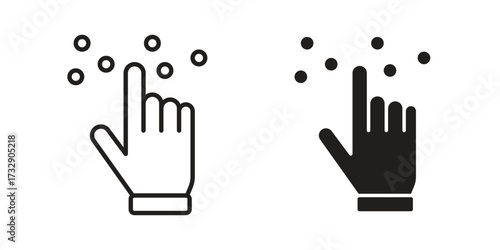 Braille icon for web designs. outline and clipart icons set