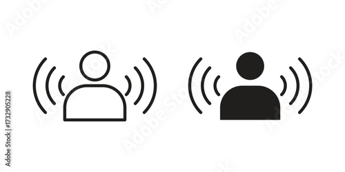 Brand awareness icon for web designs. outline and clipart icons set