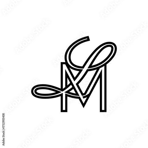 initial letter m with L script logo