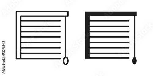 Blinds icon for web designs. outline and clipart icons set