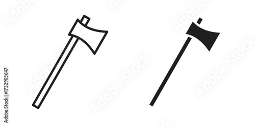 Axe icon for web designs. outline and clipart icons set