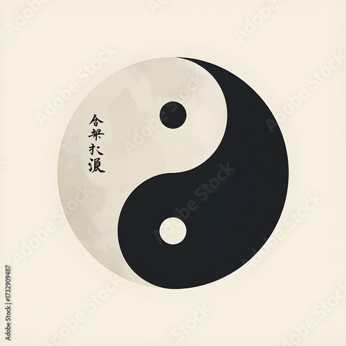 yin yang symbol on white background