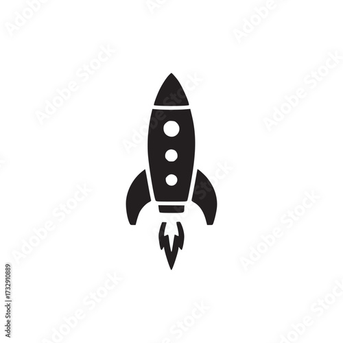 Illustration of a rocket, representing space exploration, innovation, and the pursuit of new frontiers, ideal for science, technology, and futuristic themes and concepts
