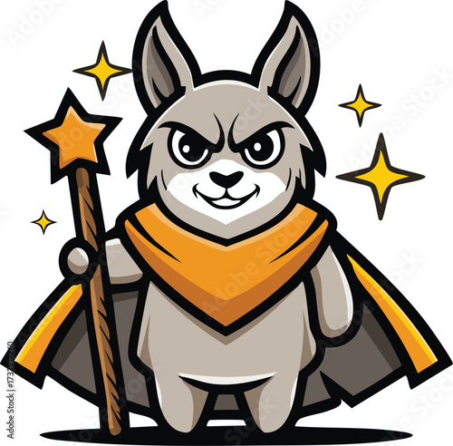 Fantasy Sorcerer: Animal Character Ready for a Spell