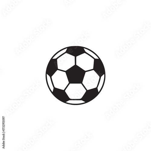 Vector art of soccer ball illustration, representing football, sport, and teamwork, perfect for gamerelated content, athletic themes, and recreational designs in a classic style