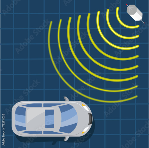 Carro com navegação conectada via satélite