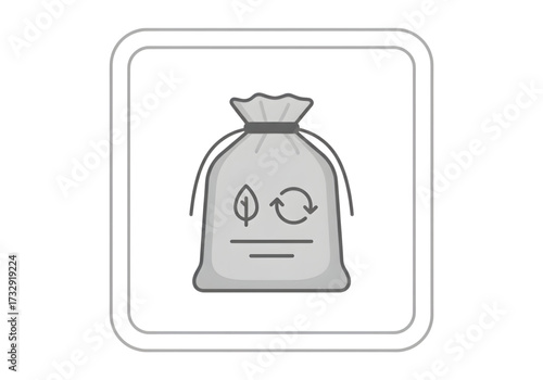 Minimal icon of a travel detox bag — no background, no shadow PNG