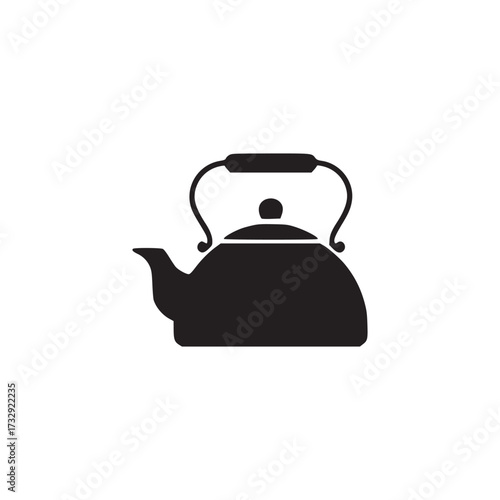 Illustration of a teapot, a classic kitchen item, perfect for menus, websites, or designs related to tea, drinks, and culinary themes, simple and clean design