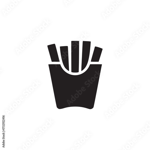 Illustration of french fries, a classic fast food item, perfect for menus, websites, or designs related to restaurants, snacks, and culinary themes, simple and clean design