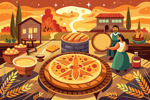 In addition to its food use, flatbread is also considered part of the hospitality culture in these regions; to the extent that even in villages, when a guest visits a house, baking this fresh bread is