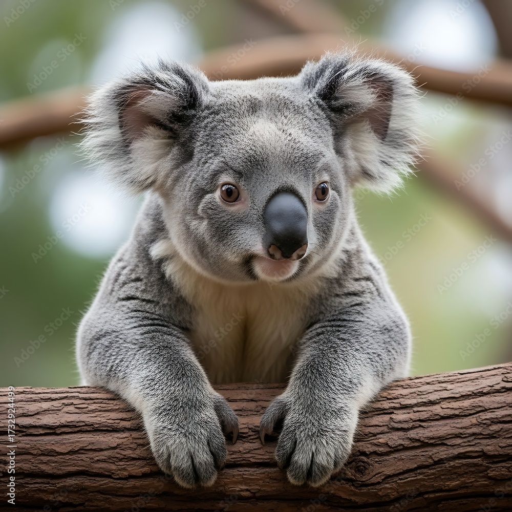 Fototapeta premium Adorable Koala on a Branch.