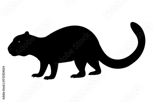 vector illustration of a silhouette of a kangaroo
