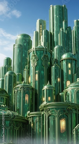 Emerald City in the Wizard of Oz.