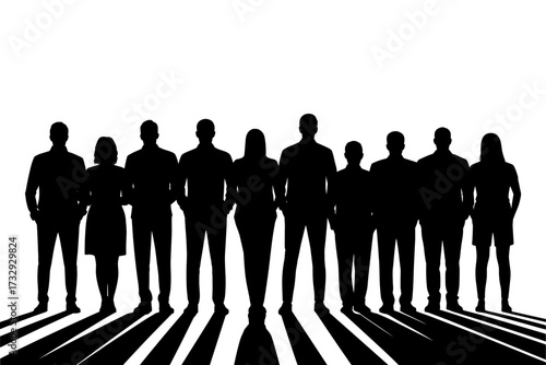Vector business silhouette illustrations for professional use and high-quality group of man and woman also office, entrepreneur, and workplace black color design