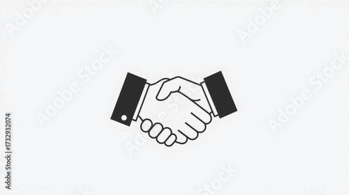 Business vector art of handshake icon
