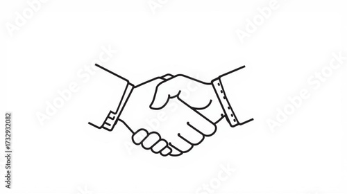 Business vector art of closeup of a handshake