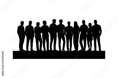 Business silhouette vector illustrations for professional use and high-quality group of man and woman also office, entrepreneur, and workplace black color design-01