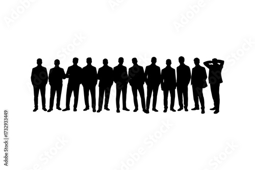 Business silhouette vector illustrations for professional use and high-quality group of man and woman also office, entrepreneur, and workplace black color design-11