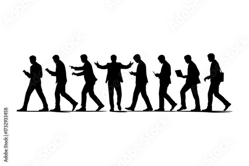 Business silhouette vector illustrations for professional use and high-quality group of man and woman also office, entrepreneur, and workplace black color design-10