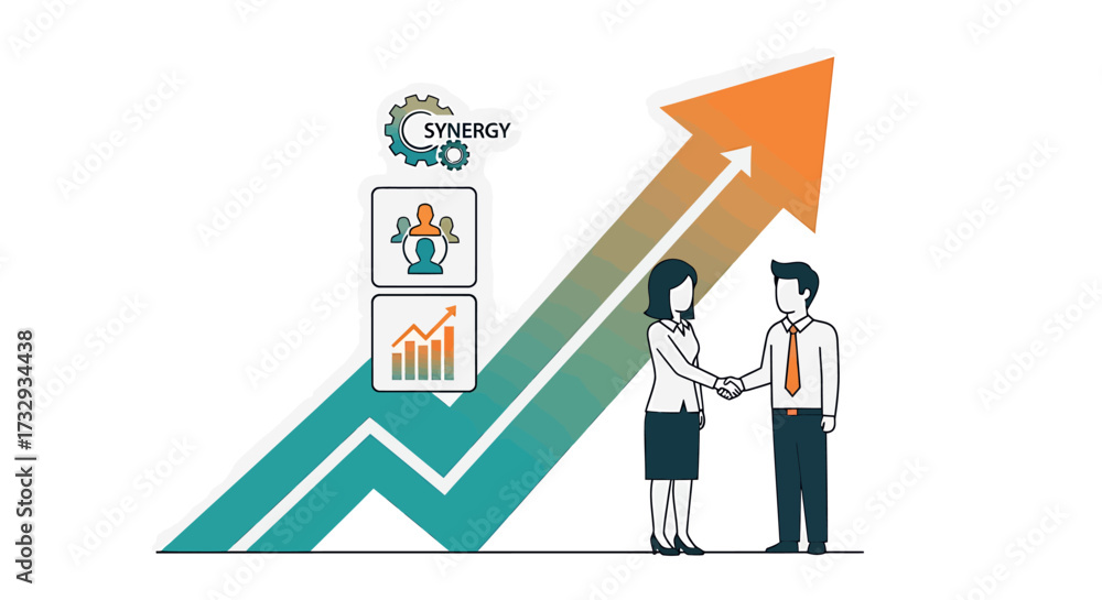 Fototapeta premium Business Partnership for Growth and Synergy