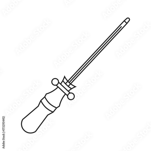 knife sharpener line art icon