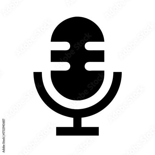 Iconic retro microphone symbolizing audio recording, broadcasting, and podcasting for creative projects and media production