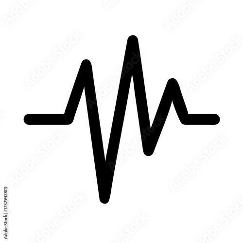 Dynamic heartbeat waveform symbolizes life, health, and vital energy for medical and technology concepts