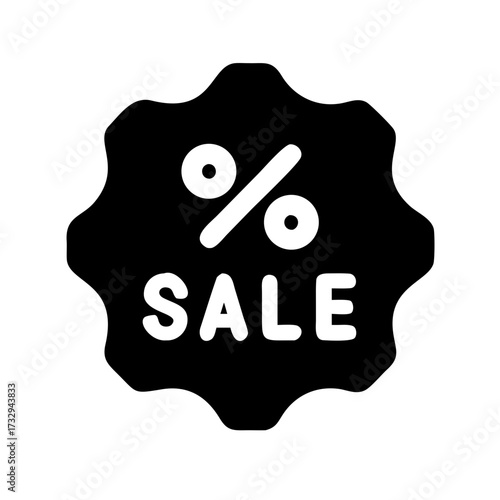 Dynamic sale tag with percentage icon announcing incredible discounts for shoppers seeking amazing deals and savings