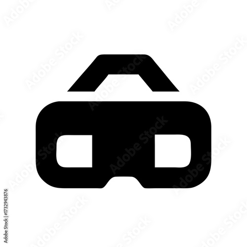 Immersive virtual reality headset icon symbolizing futuristic technology and digital exploration, perfect for gaming or metaverse concepts.