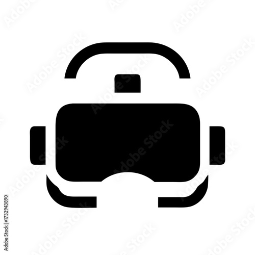 Immersive virtual reality headset icon symbolizing modern technology, gaming, and digital experiences for innovative projects