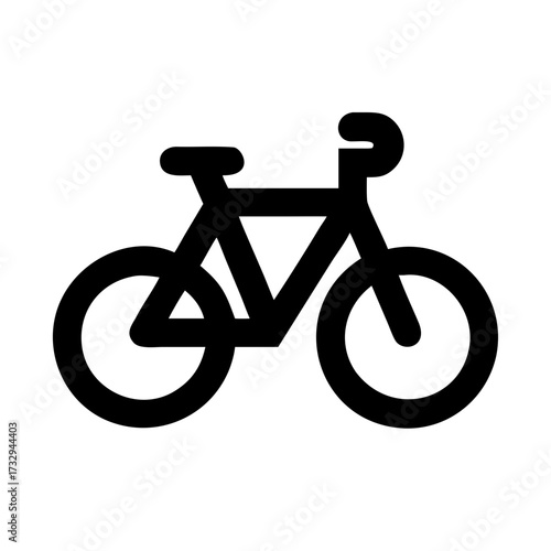 Sleek black bicycle icon symbolizing freedom adventure and healthy active transportation for modern lifestyles