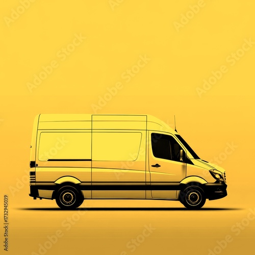 Modern delivery van parked against a neutral backdrop showcasing utility and design