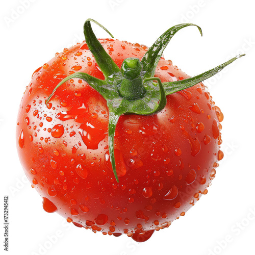 Close-up of a wet tomato
