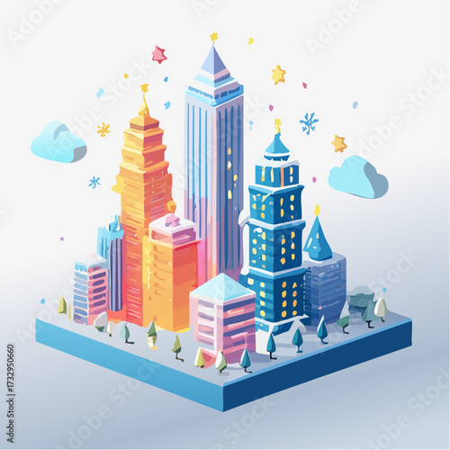 vector illustration of city