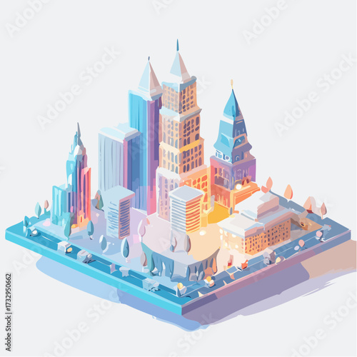 vector illustration of a city