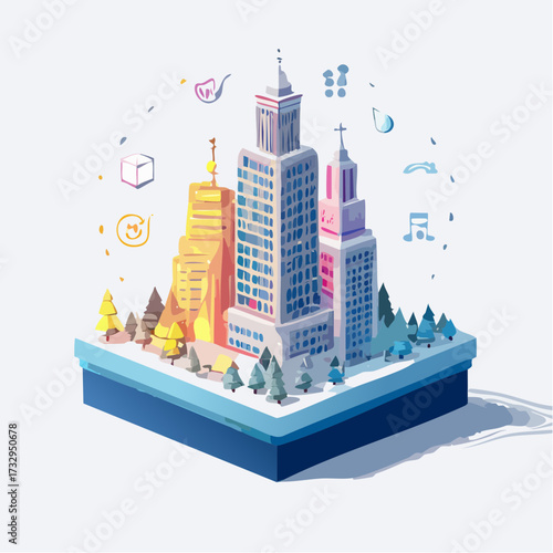 modern city buildings