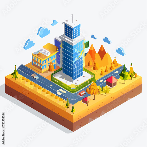 vector illustration of city