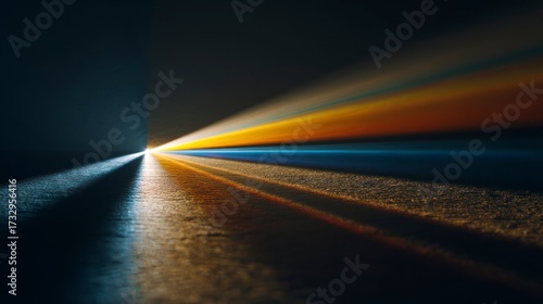 Abstract light beam pathway