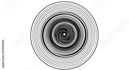 Mesmerizing hypnotic swirl design with vortex optical illusion creating depth and dynamic movement