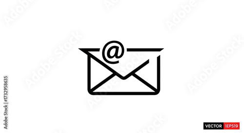 Symbolizing digital communication a linear design for messages and notifications