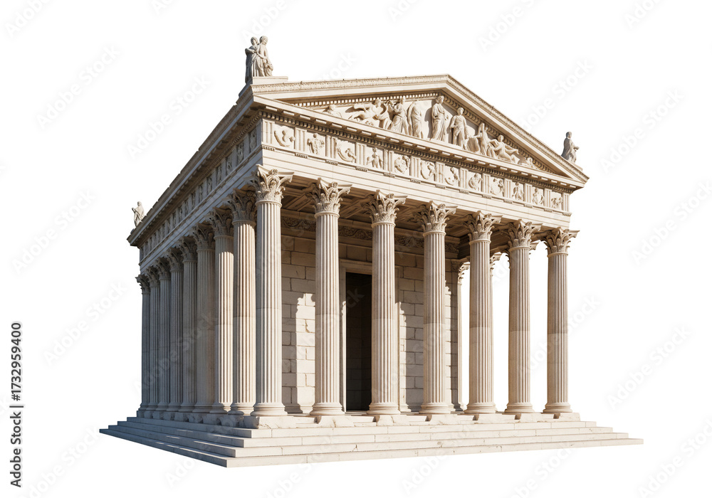 Obraz premium Ancient Greek Temple Facade