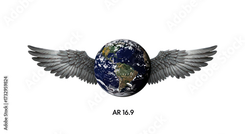 Earth's celestial journey a symbolic flight representing global freedom and protection