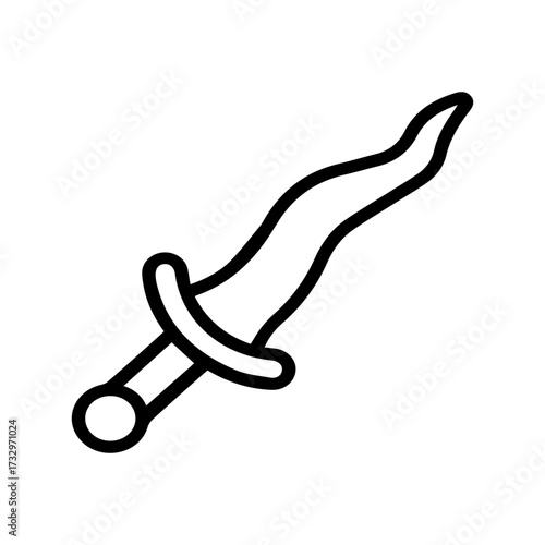 Curved dagger icon