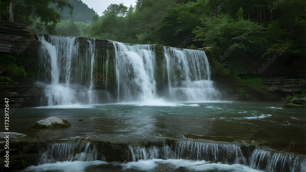 Fototapeta premium Jungle Waterfall