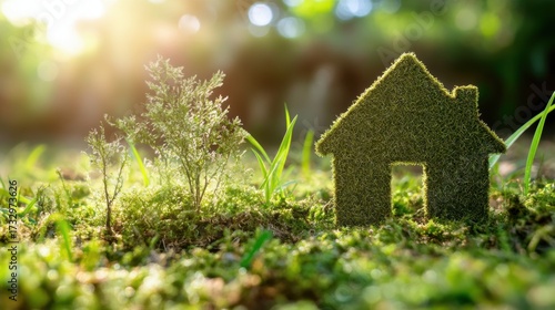 Wallpaper Mural Eco-Friendly Home Concept Made from Natural Elements and Greenery in a Lush Eco System with Sunlight Glowing in the Background Torontodigital.ca