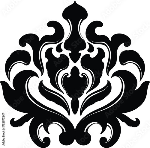 Ornate Black and White Cross Motif