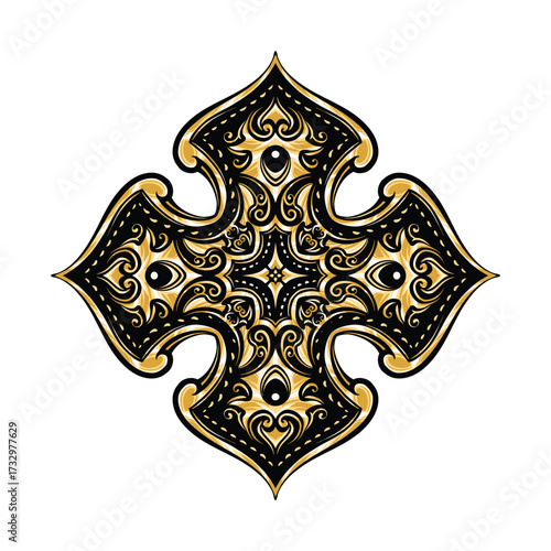 Ornamental Cross with Ornate Details